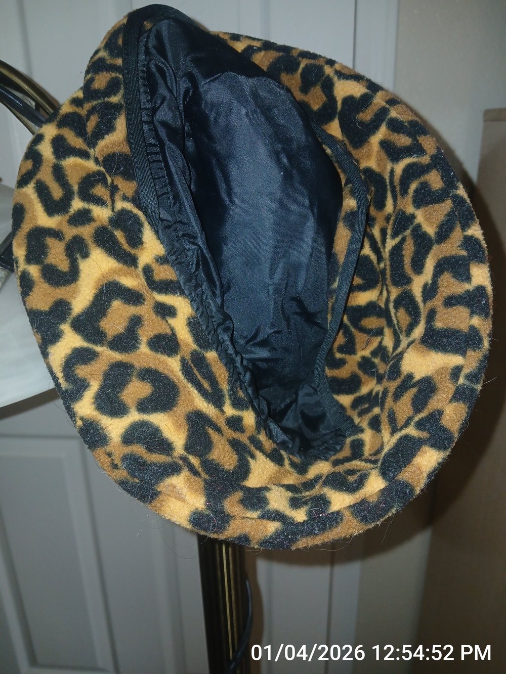 Leopard Print Bucket Hat - Brown & Black - Picture 2 of 4